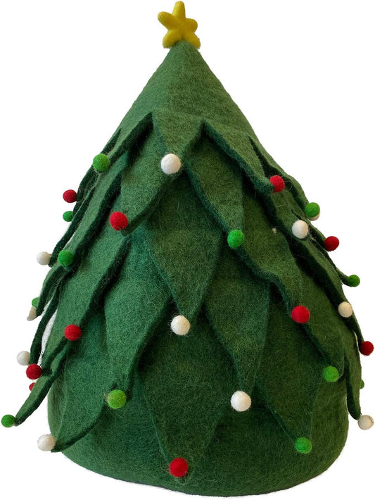 Midlee Christmas Tree Wool Cat Cave Bed