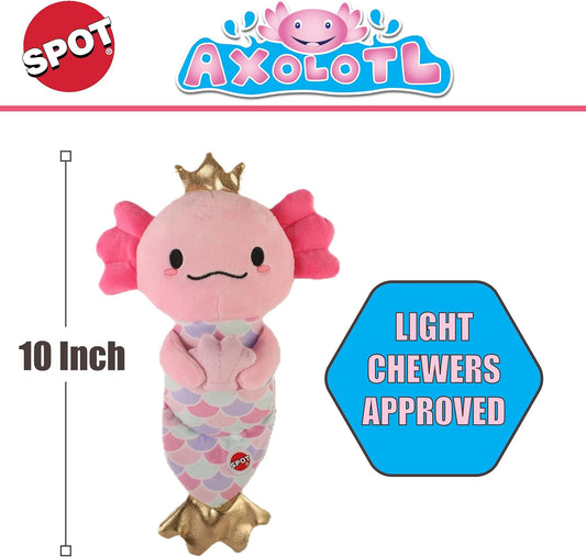 Ethical/Spot Axolotl Mermaid Plush Dog Toy 10"