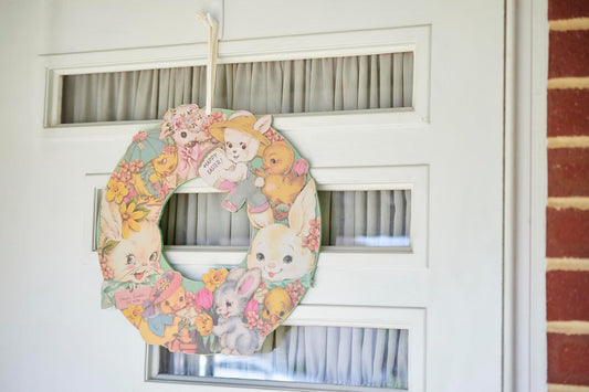 Primitives by Kathy Vintage Style Happy Easter Wreath