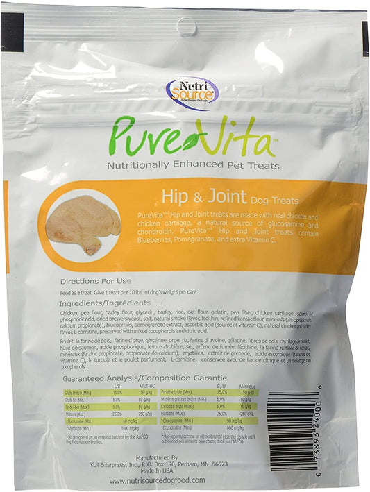 Pure Vita Hip And Joint Dog Treats With Real Chicken, 6 Ounces (3-Pack)
