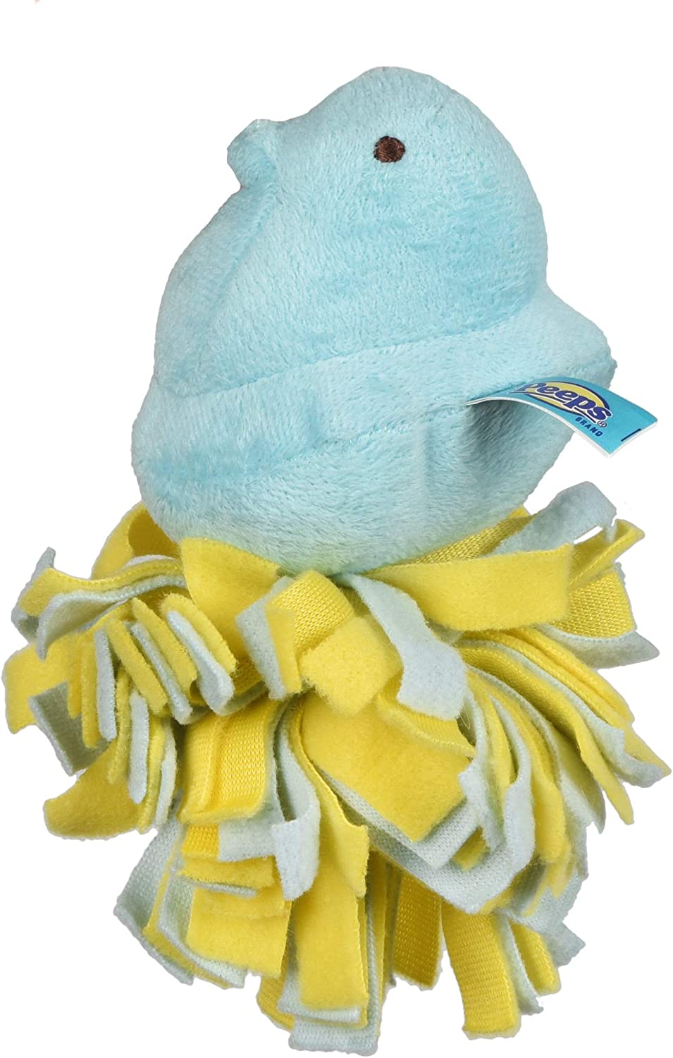 Peeps Fleece Bottom Plush Chick Squeaky Pet Toy (Blue)