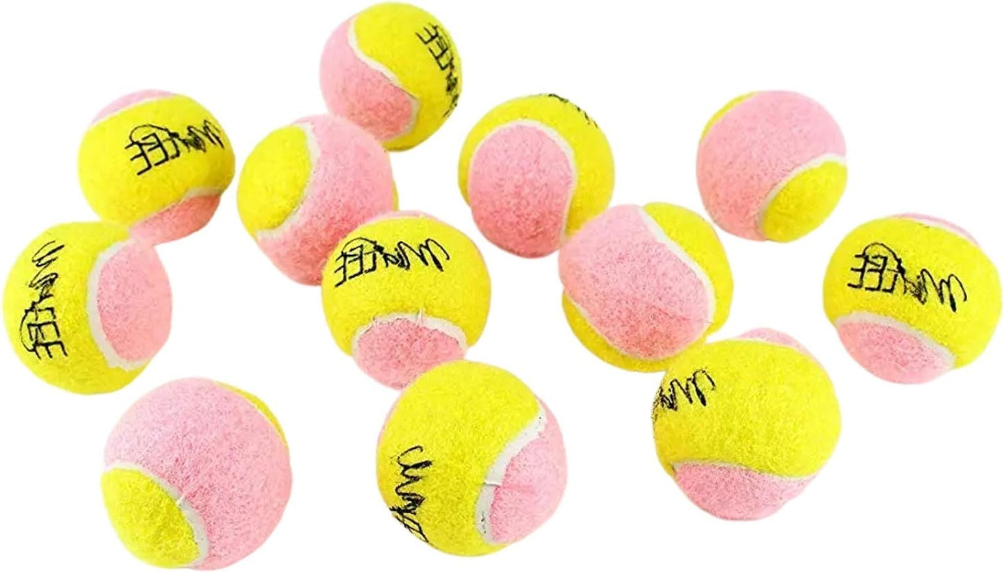 Midlee 2" Dog Tennis Balls Yellow/Pink - 12 Pack