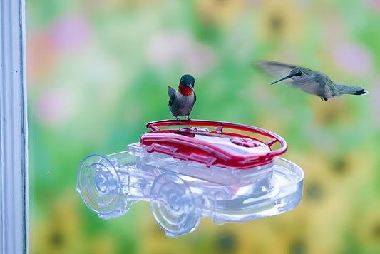 Aspects Red/Clear The Gem Window Hummingbird Feeder - 4 Oz
