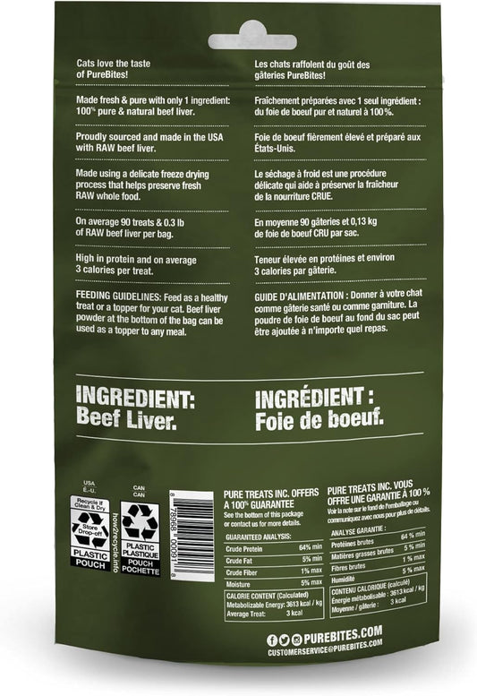 PureBites Freeze Dried Beef Liver for Cat Treats - 1.55oz