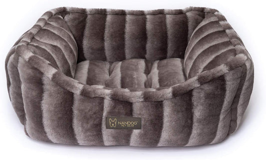 NANDOG Cloud Chinchilla Grey Reversible Pet Bed - Small/Medium Dogs