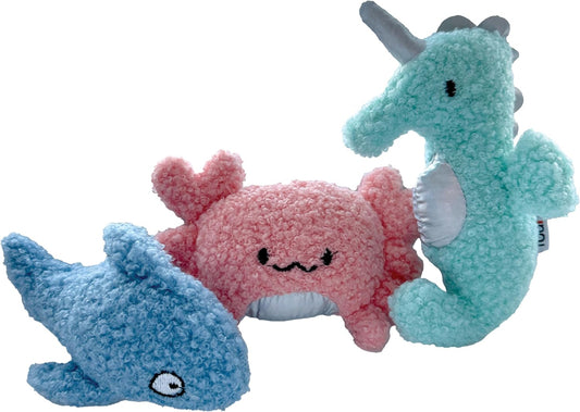 fouFIT Under the Sea Shark, Seahorse and Crab 3-Pack Cat Toys - Case of 3