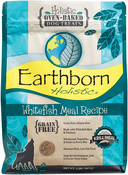 Earthborn Holistic Lamb Meal Recipe Grain-Free Oven Baked Biscuits Dog Treats -14 oz