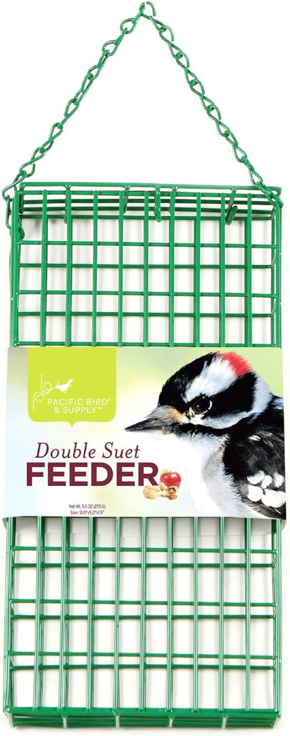 Pacific Bird & Supply Co Bird Feeder - Suet Cage Double (Green)