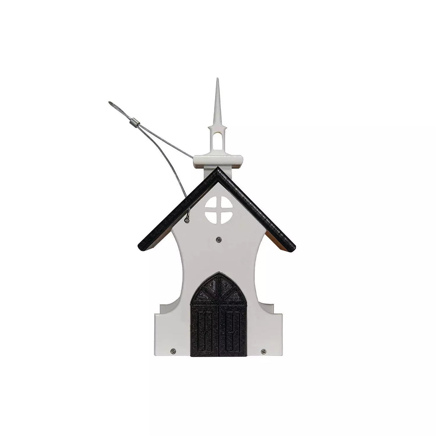 Americas Favorite Church Bird Feeder - White / Black (6.96" X 8.04" X 14.04")