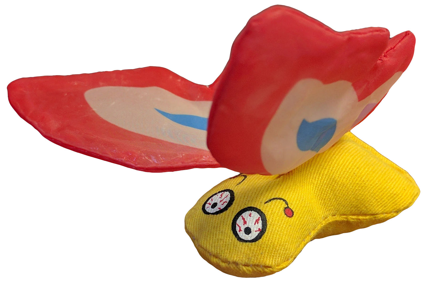Yeowww! Duckyworld 100% Organic Flower Leaf Catnip Cat Toy Butterflies- Red