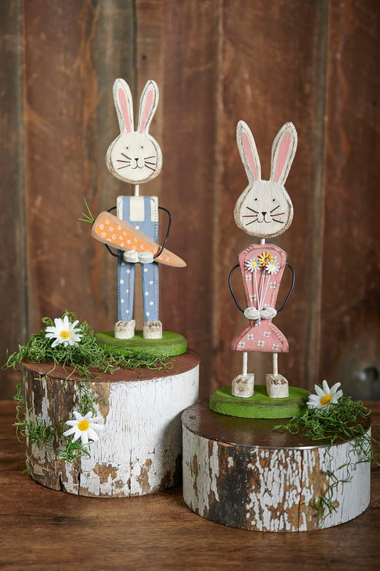 Primitives by Kathy Bunny Couple Stand Up Set