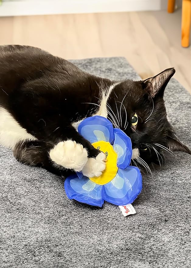 Yeowww! Daisy's Flower Tops Catnip Filled Cat Toy - Blue