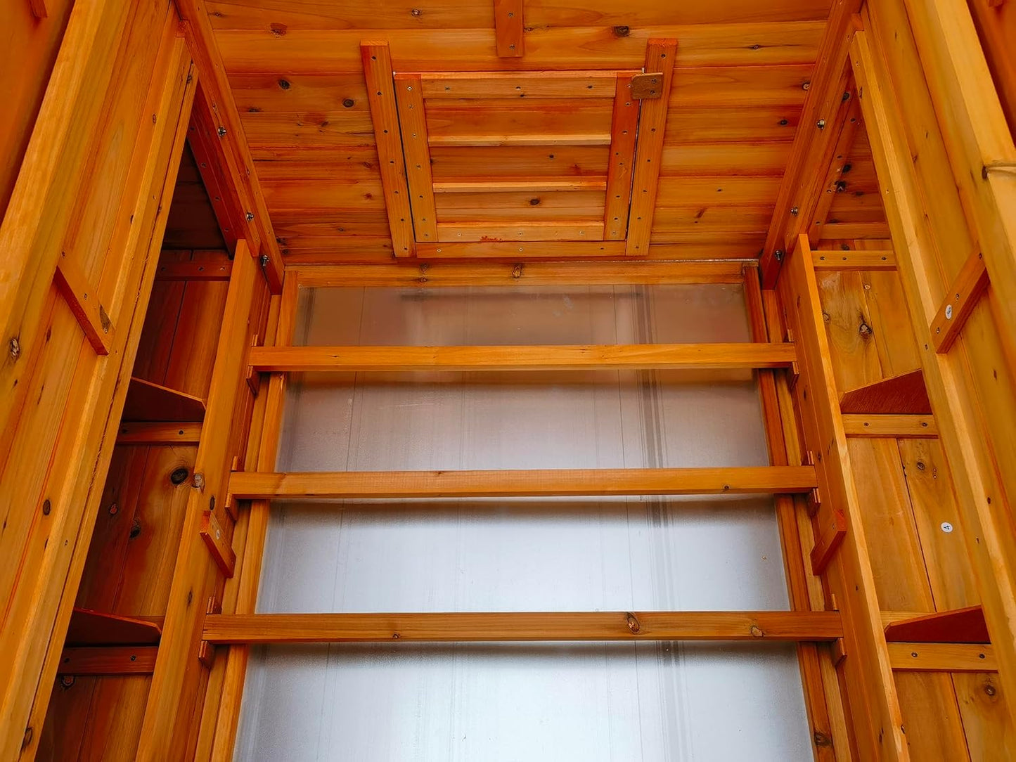 Midlee Large Wooden Chicken Coop with 2 Runs Outdoor Hen House Backyard Nesting Box