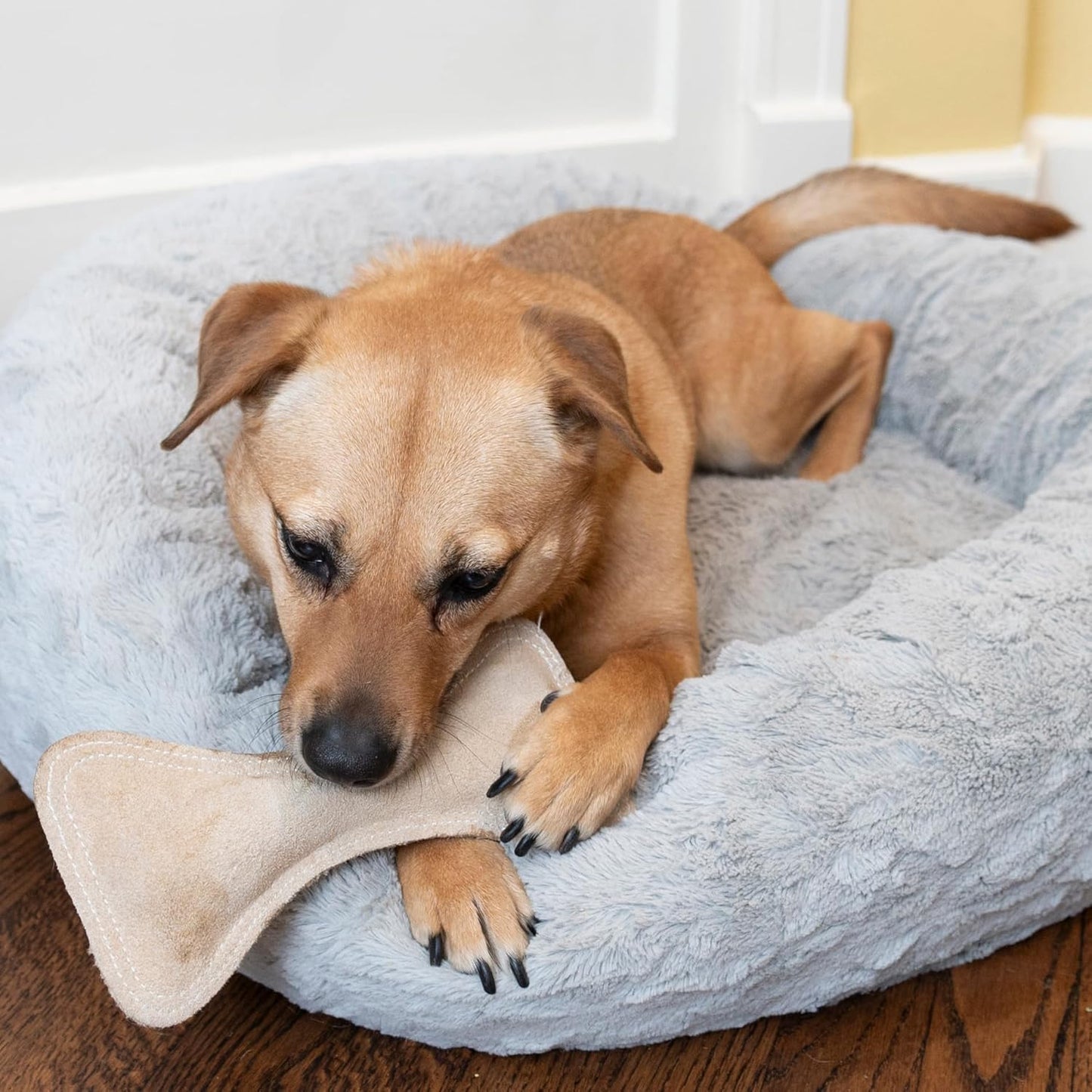 Spot Dura-Fused Leather Bone Dog Toy - 9"