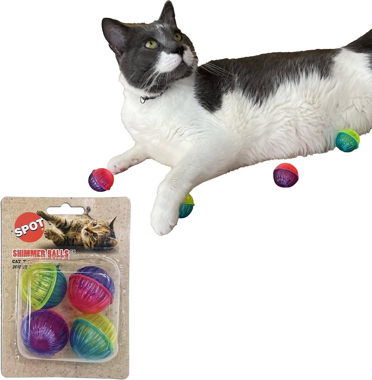 Spot Shimmer Balls Cat Toys 4 pack