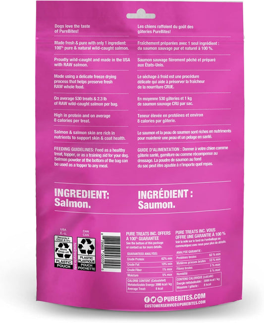 Pure Bites Salmon Freeze Dried Dog Treats, 9.5Oz