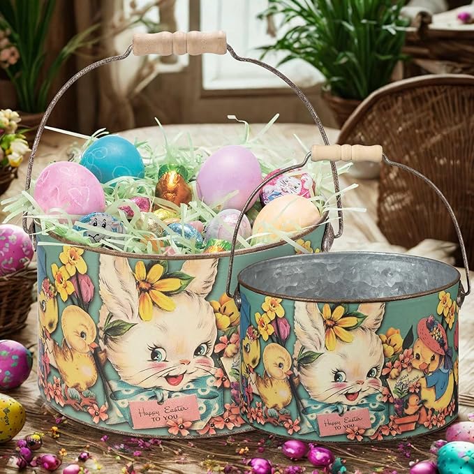 Primitives by Kathy Have A Happy Easter Decorative Bucket Set