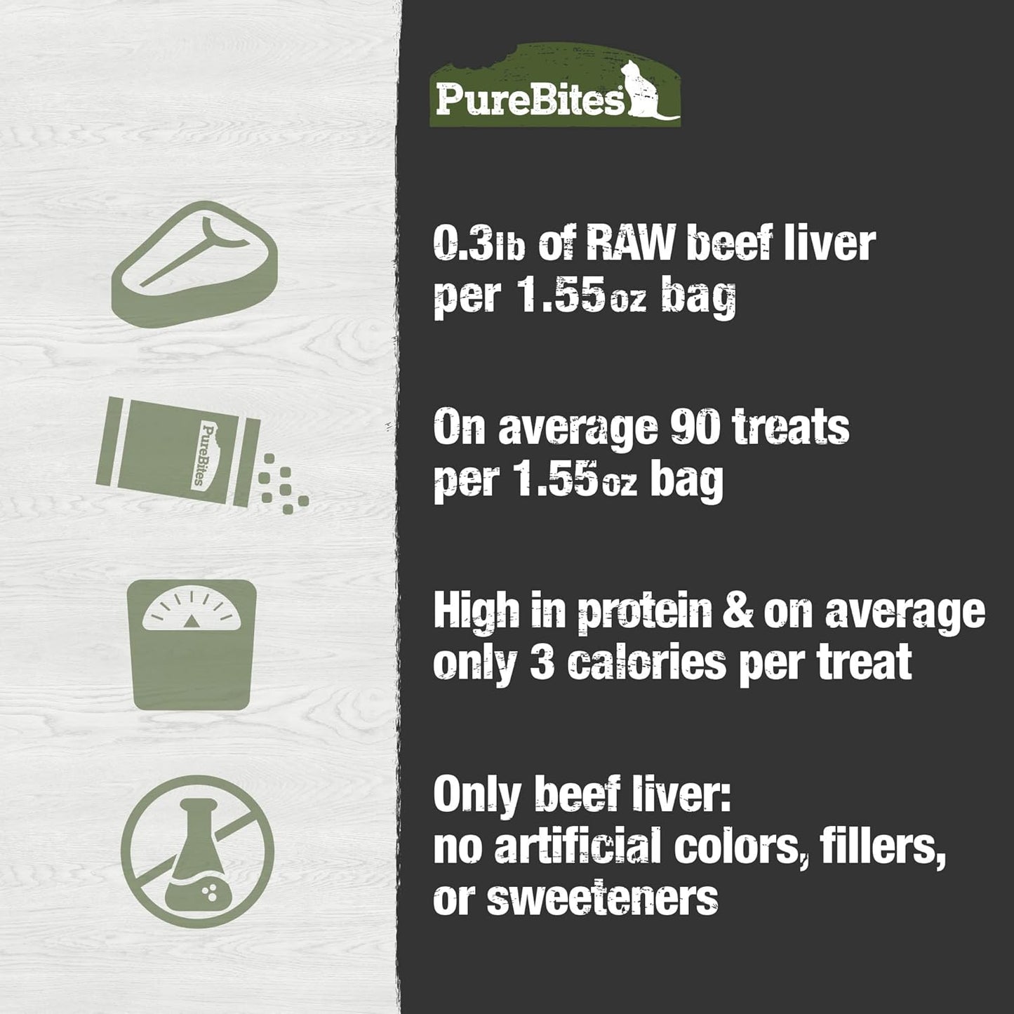 PureBites Freeze Dried Beef Liver for Cat Treats - 1.55oz