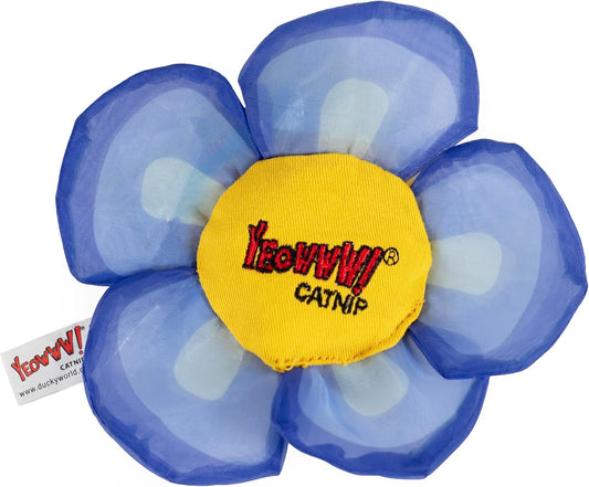 Yeowww! Daisy's Flower Tops Catnip Filled Cat Toy - Blue