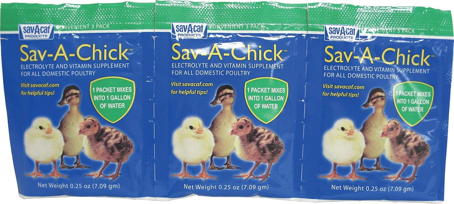 4 Set - Sav-A-Chick Electrolyte & Vitamin Supplement (3-0.2 oz Packets)