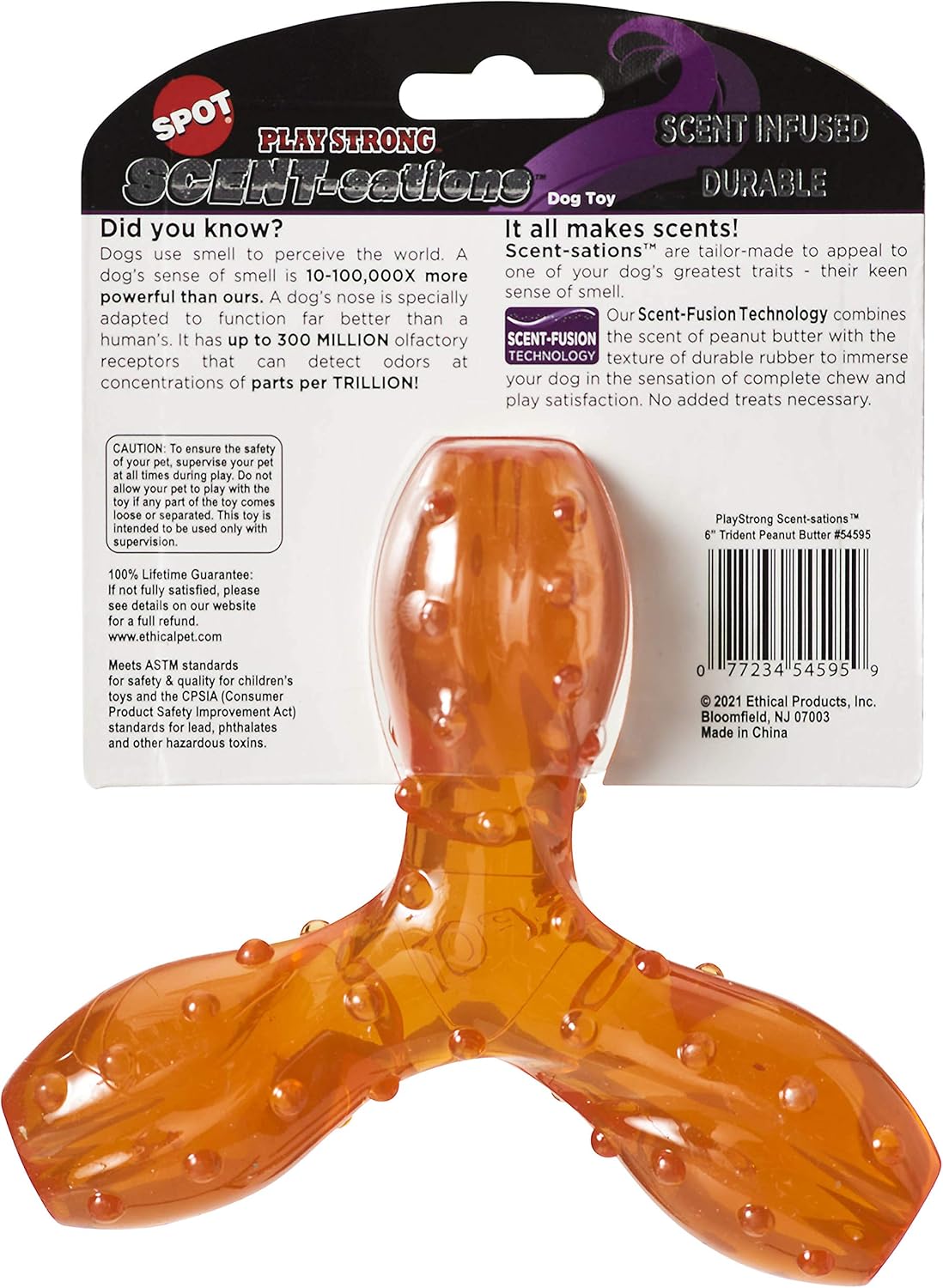 Spot Scent-Sation Peanut Butter Scented Tri Toy - 5"