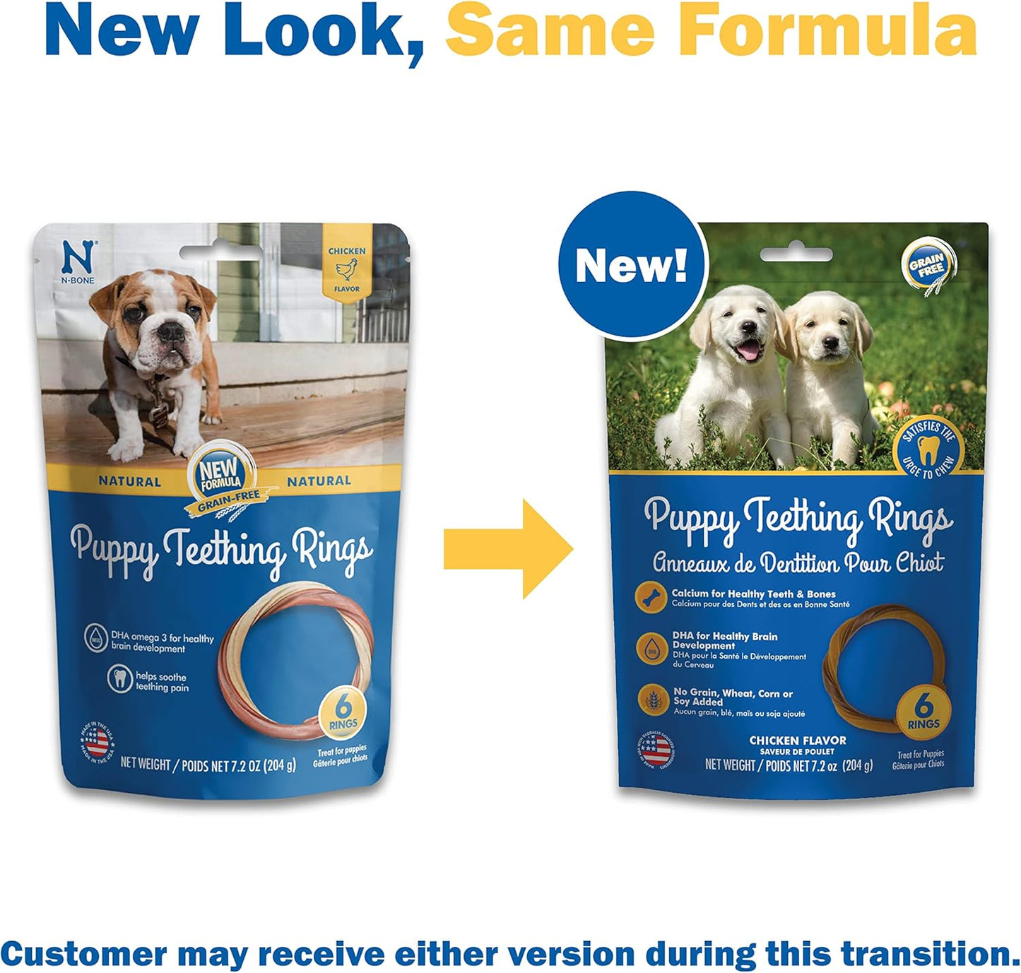 N-Bone Grain Free Puppy Teething Rings - Chicken Flavor(6 Count)