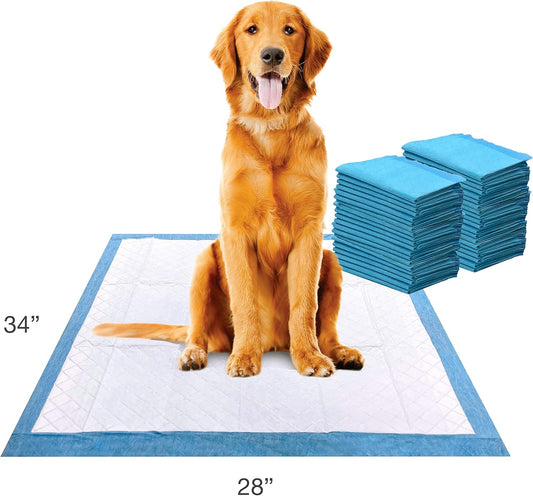 Four Paws Wee-Wee XL Leak-Proof Floor Protection Dog & Puppy Quilted Unscented Training Pads - 28" x 34" (40 Count)