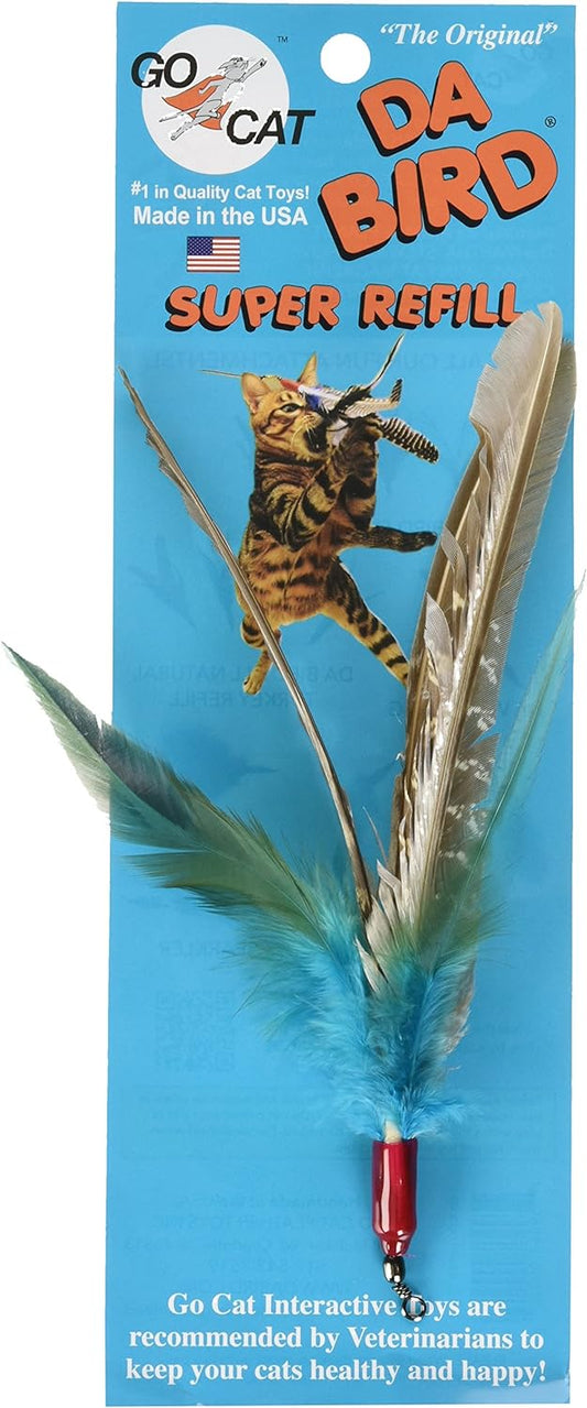 GoCat Da Bird Super Refill Feather Cat Toy, Handmade in the USA