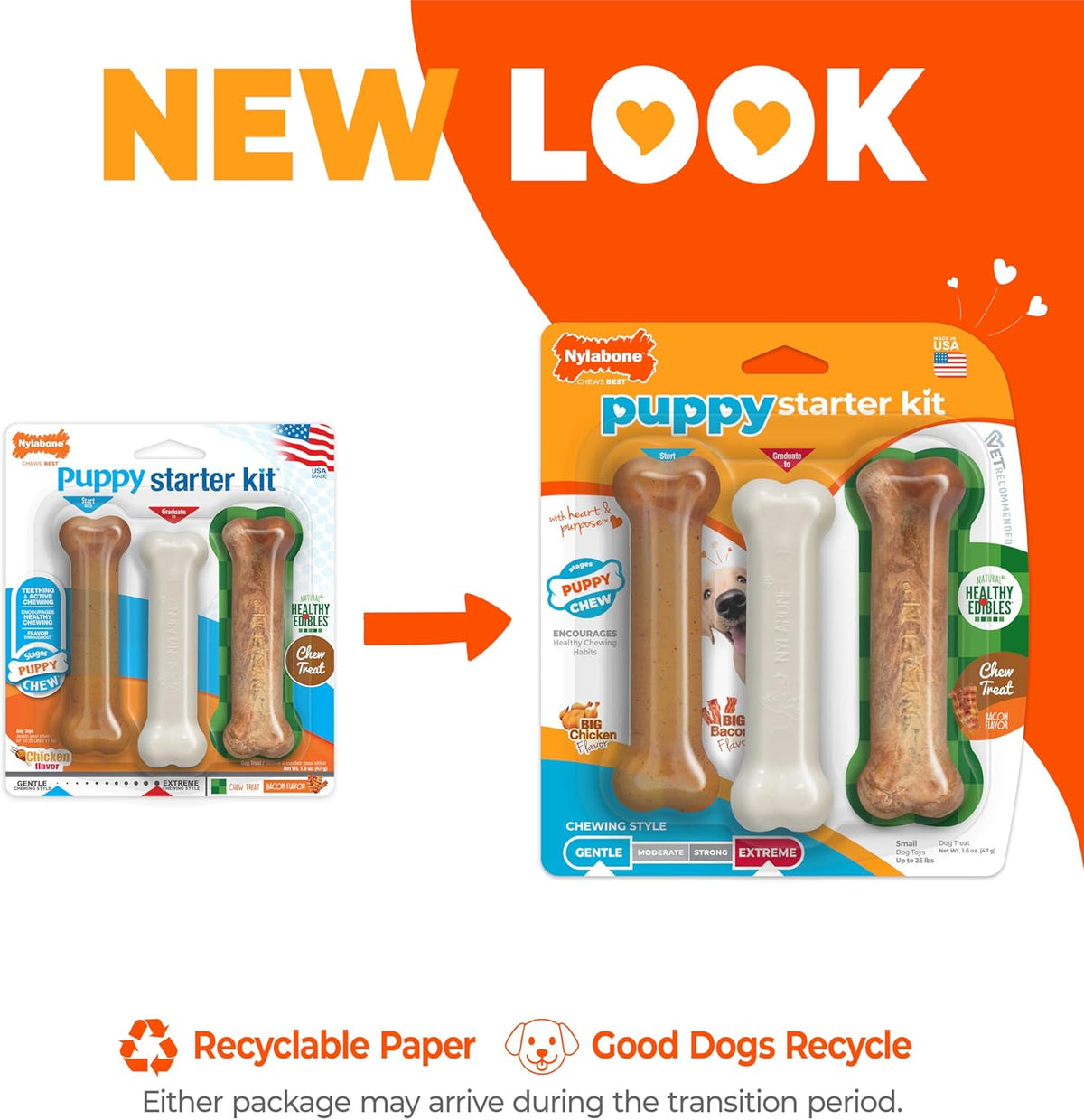 Nylabone Puppy Starter Kit Toy (3 pack)