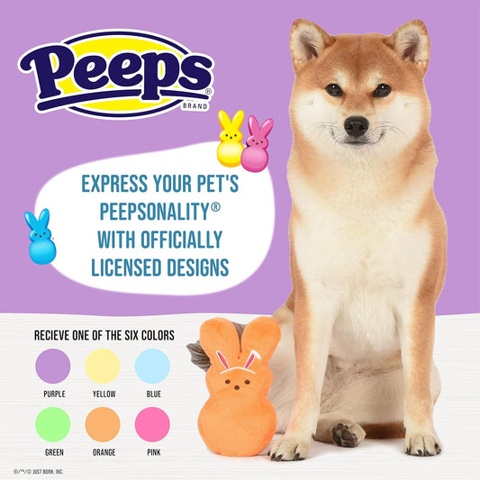 Peeps Bunnies Plush Dress-Up Toy - Assorted Colors, 6 Inch | Pet Toys for Dogs