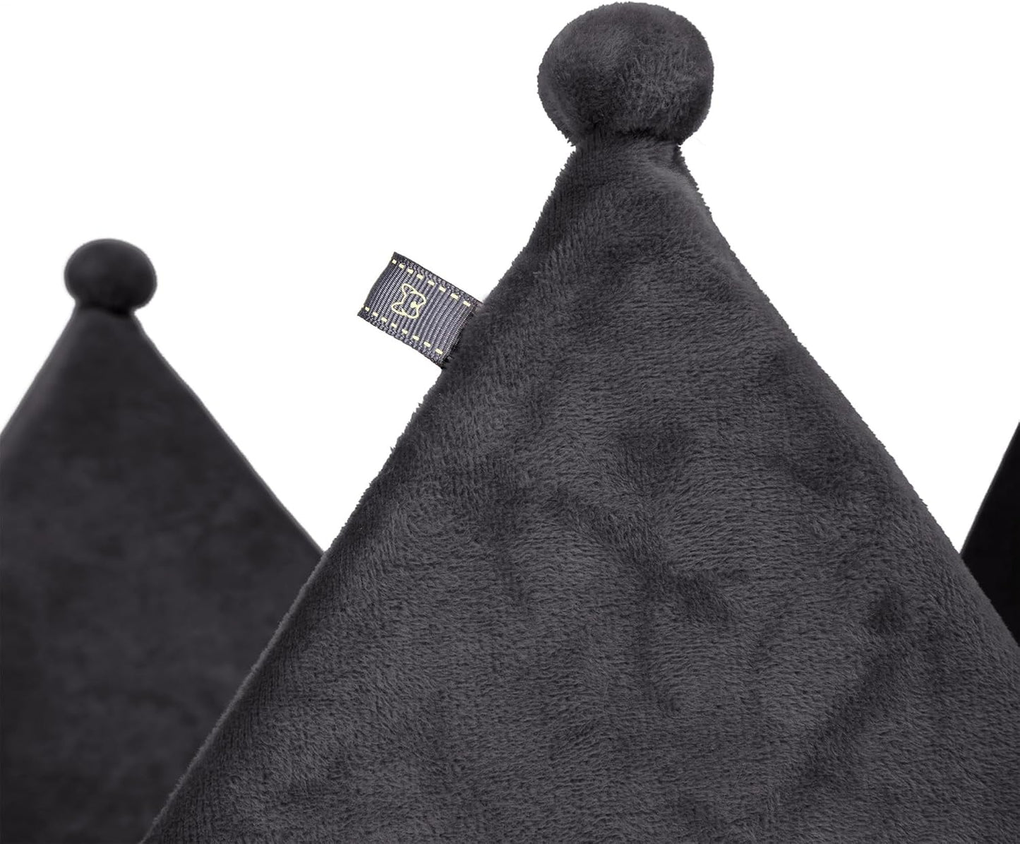 Nandog Pet Gear Crown Bed Micro Plush Dog Bed - Dark Gray