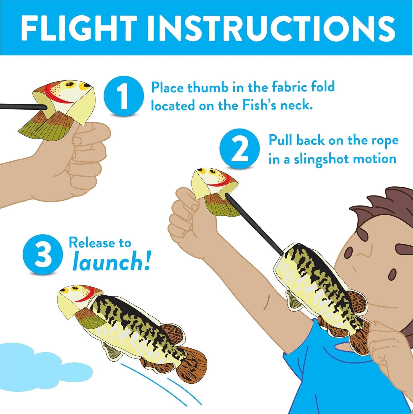 Spunky Pup Fly & Fetch Fish Dog Toy