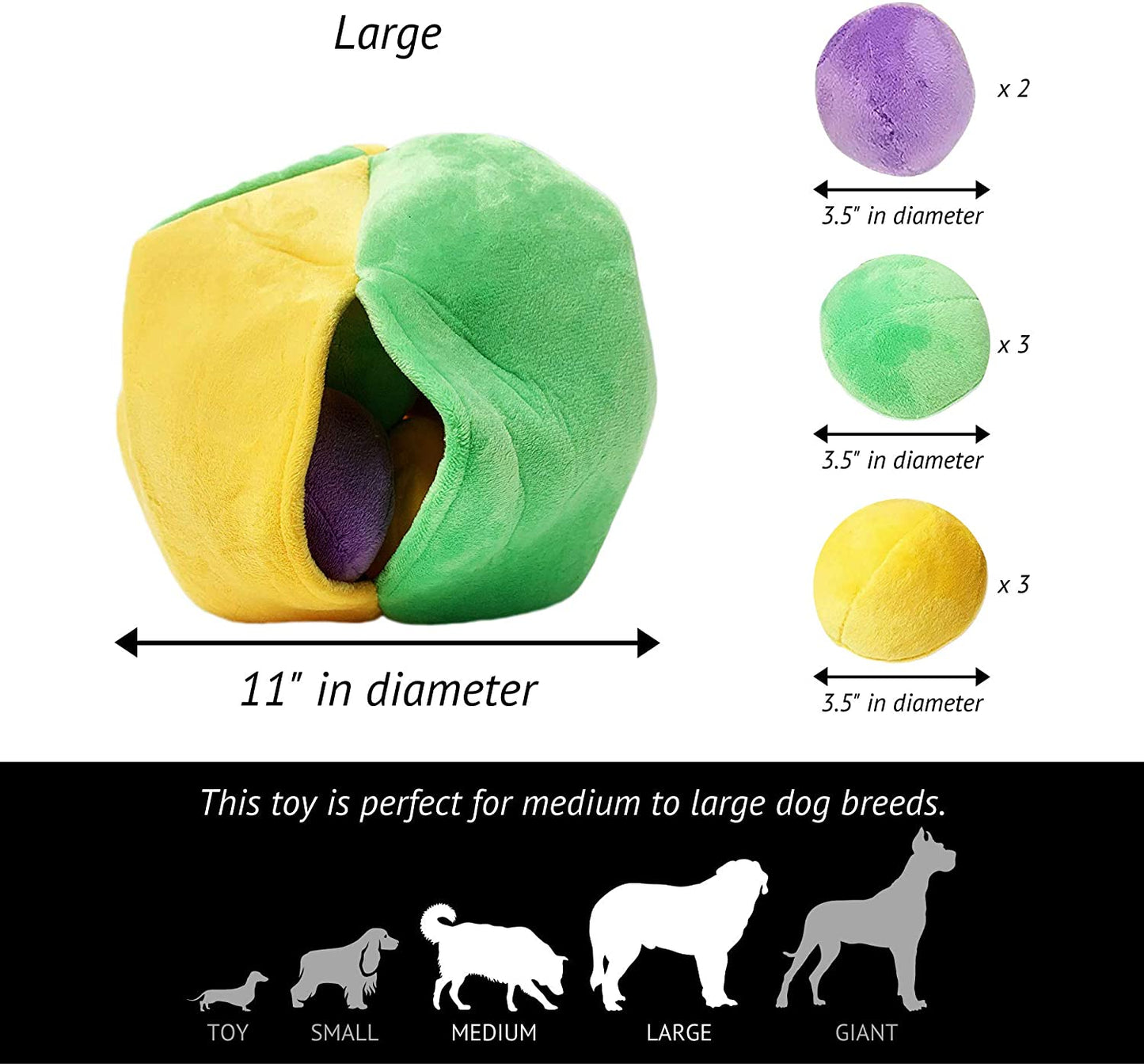 Midlee Hide a Ball Dog Puzzle Toy