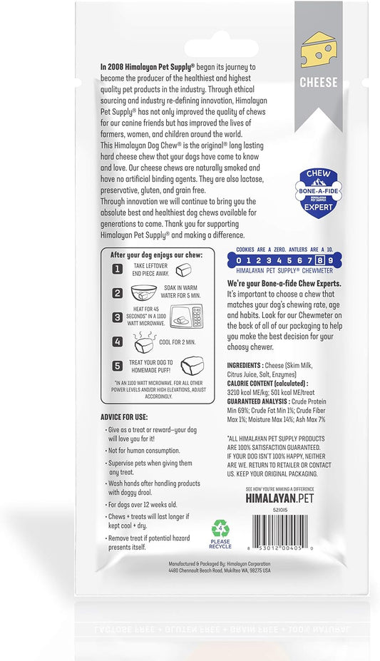 Himalayan Dog Chew for Dogs 55lbs and Up, Cheese, Xlarge