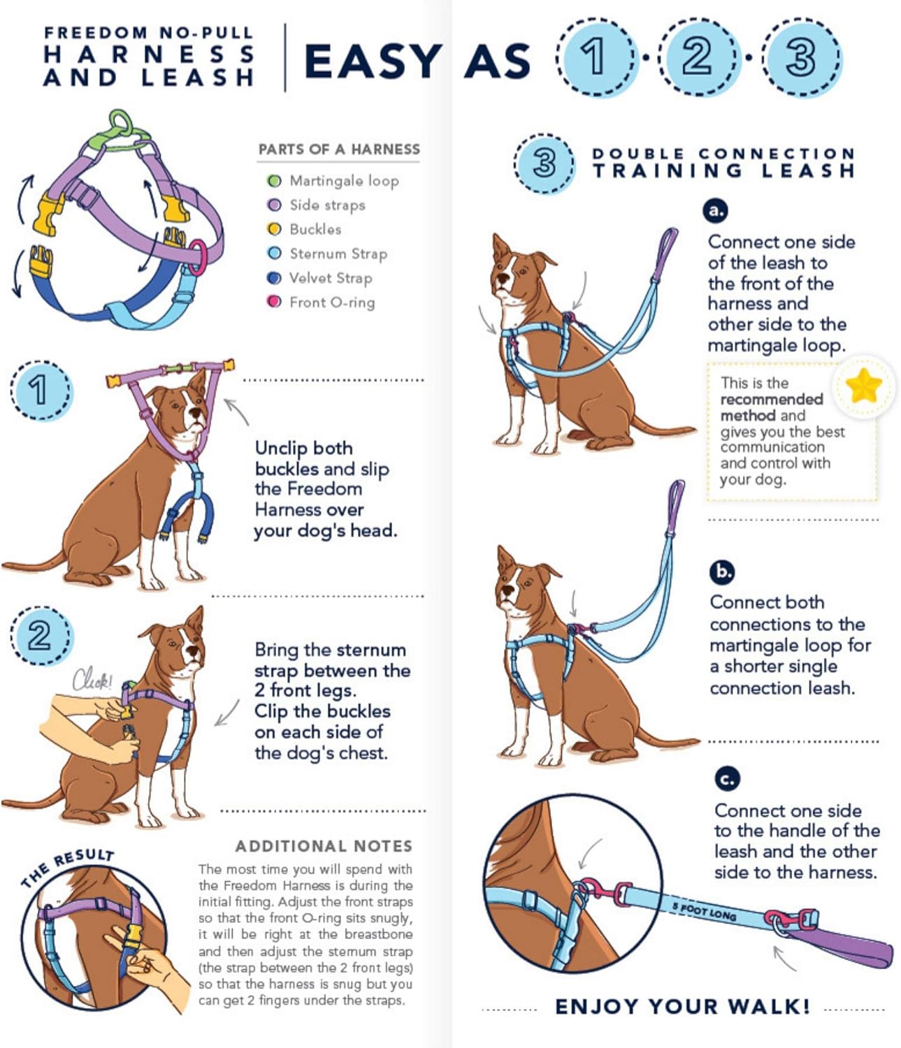 2 Hounds Design Freedom No Pull Dog Harness | Comfortable Control for Easy Walking |Adjustable Dog Harness and Leash Set | Small, Medium & Large Dogs | Made in USA | Solid Colors | 1" LG Neon Green