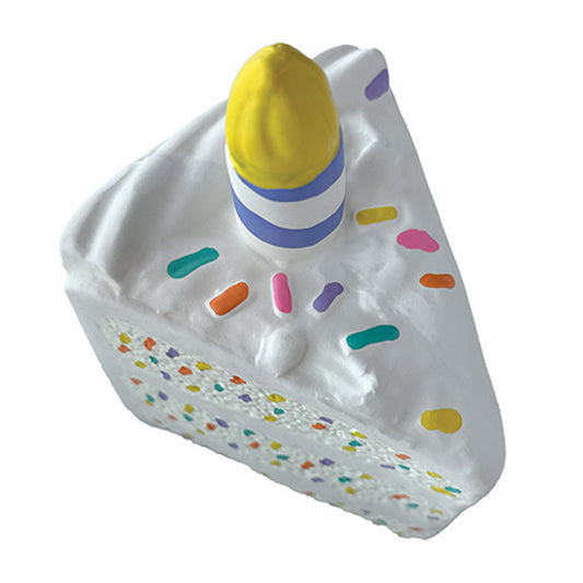 FOUFIT White Birthday Cake Unisex Chew Toy - (6")