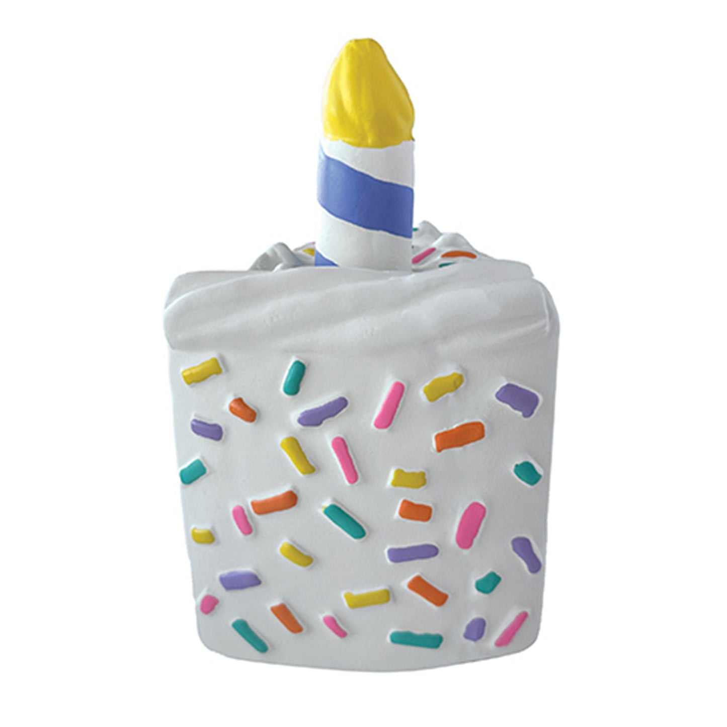 FOUFIT White Birthday Cake Unisex Chew Toy - (6")