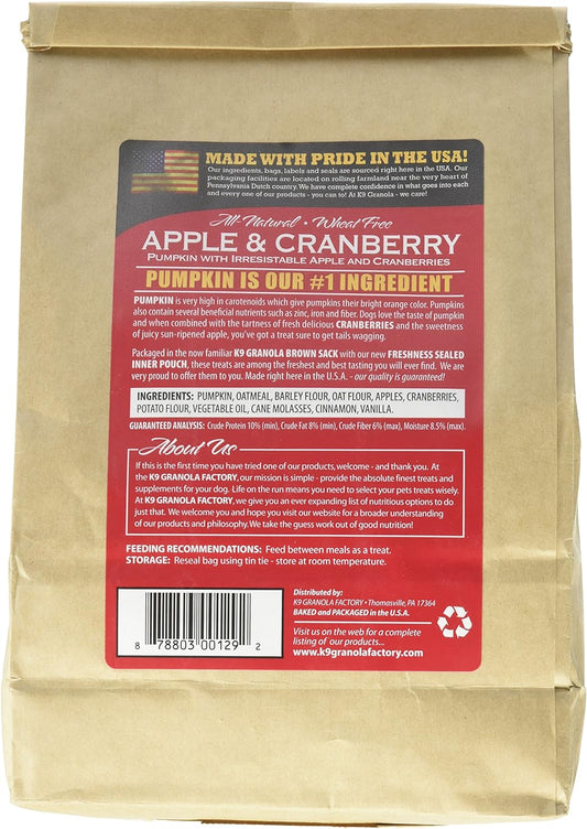 K9 Granola Factory Apple And Cranberry Pumpkin Crunchers, (14Oz)