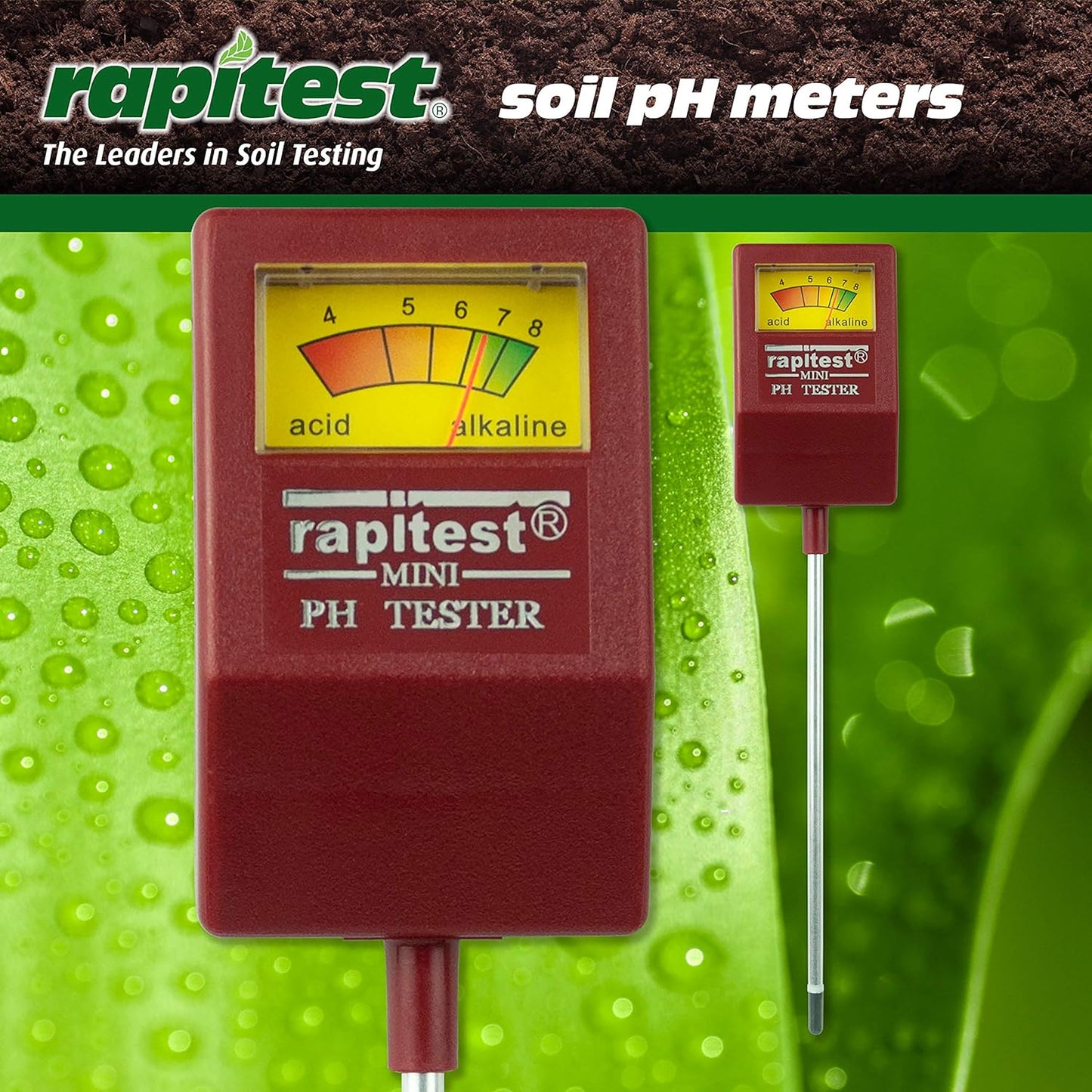 Luster Leaf Rapitest Mini Soil pH Tester - Steel