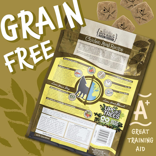 Earthborn Holistic Chicken Meal Recipe Grain-Free Oven Baked Biscuits Dog Treats - 14 oz