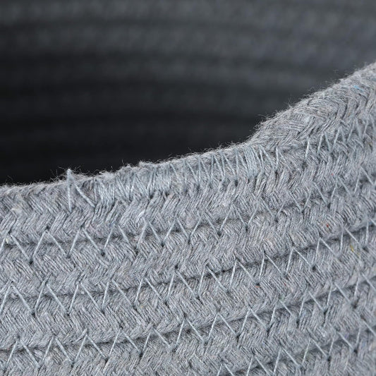 Midlee Rope Bowl Toy Basket- Grey