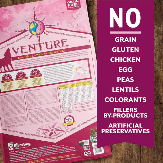 Earthborn Holistic Venture Grain Free Rabbit Meal & Pumpkin Dry Dog Food-12.5 lbs