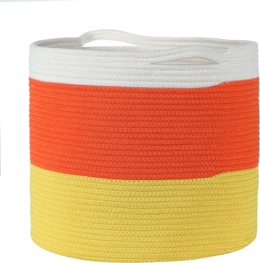 Midlee Candy Corn Rope Basket