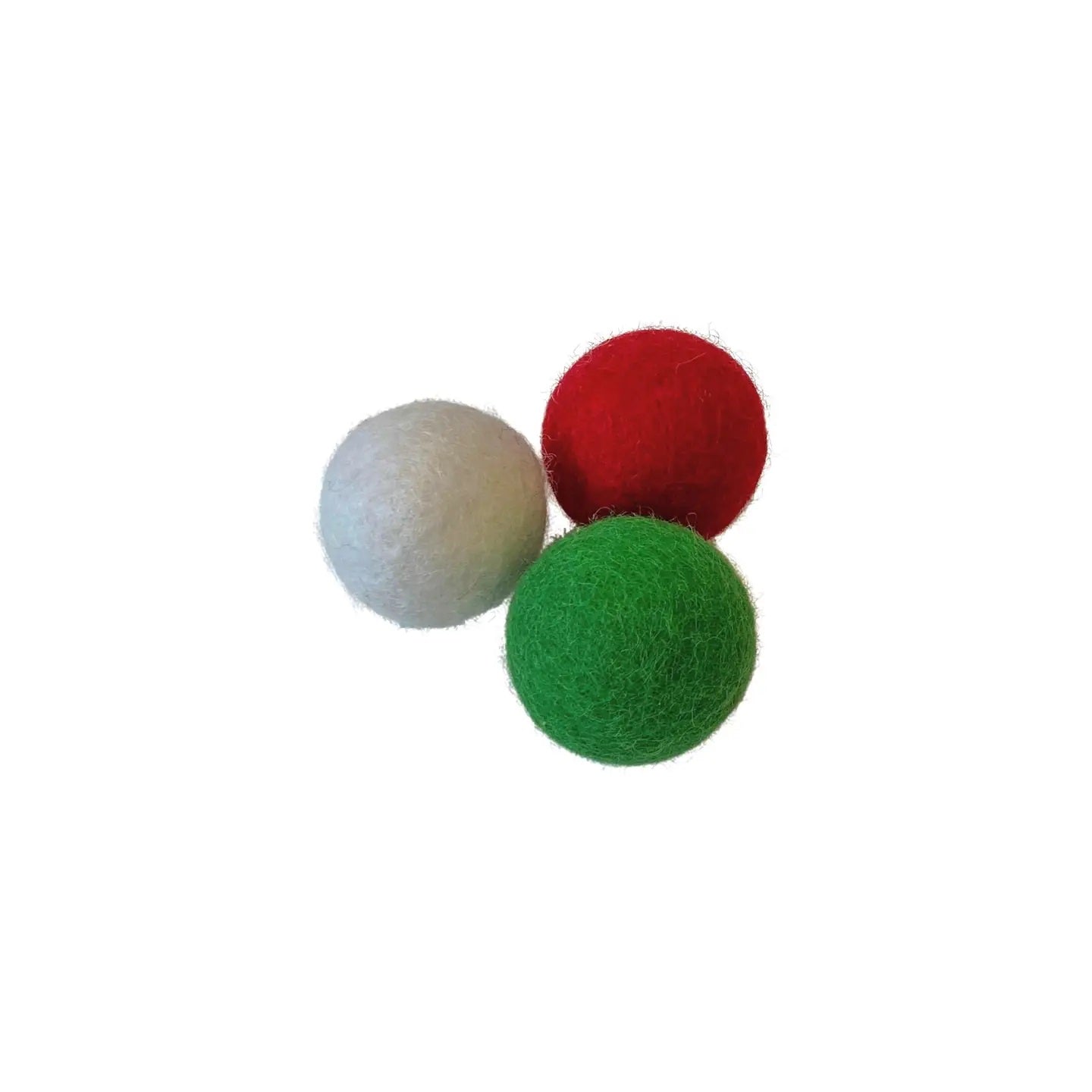Midlee Wool Felt Ball Christmas Cat Balls- Set of 3
