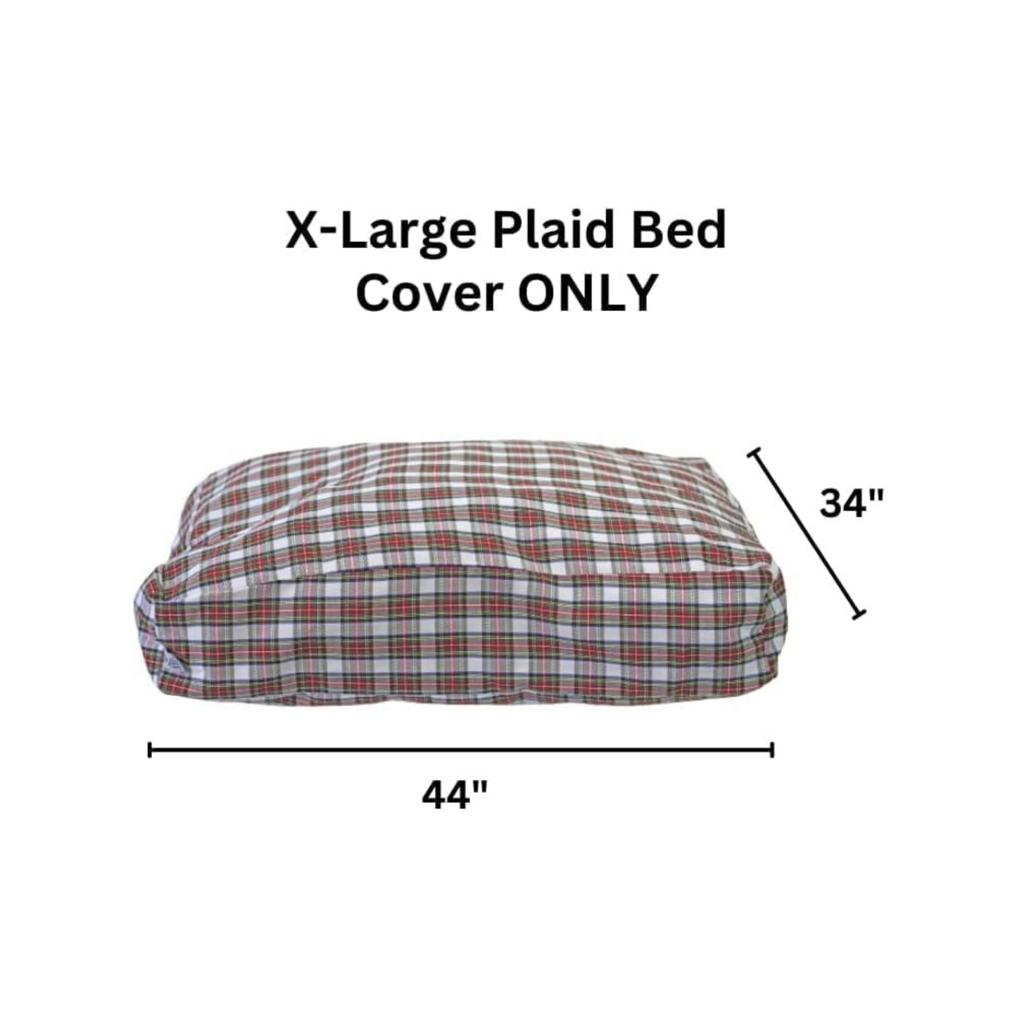 Midlee Christmas Plaid Dog Bed Cover