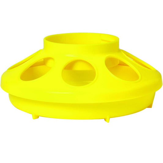 Little Giant Plastic Poultry Feeder Base for 1 Quart Container- Yellow