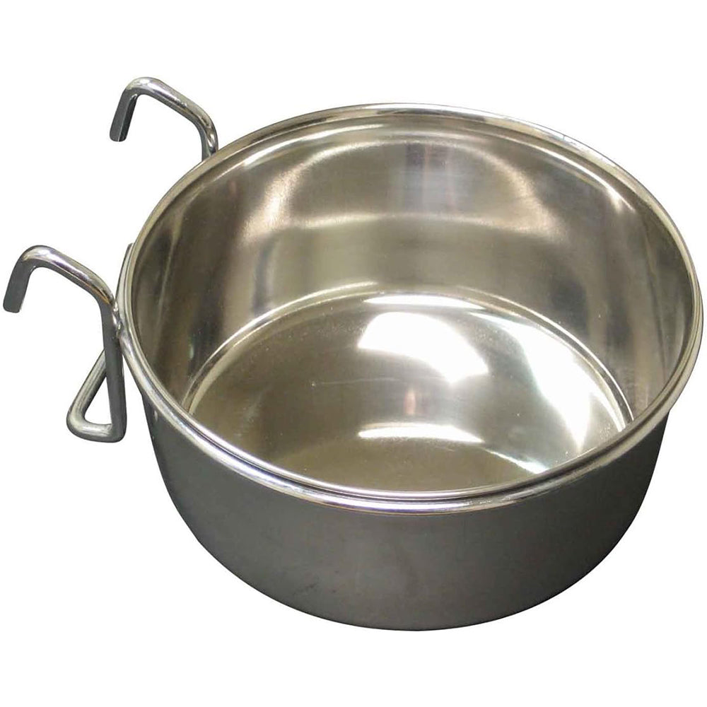 QT Dog Stainless Steel Pet Bowl Coop Cup with Hook - 5 oz