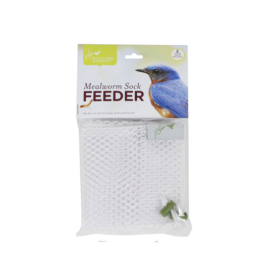 Pacific Bird & Supply CO Empty Mealworm Sock Feeder - White/Green