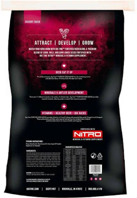 Big Tine Black/Red Nitro Fortified Deer Blend Cherry Rush - 40 LB