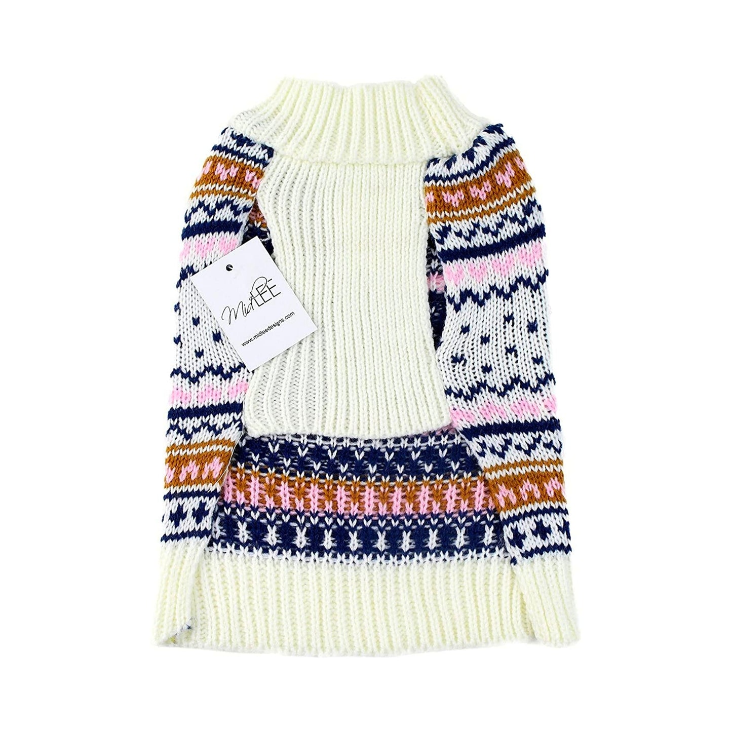 Midlee Berklee Fair Isle Dog Sweater